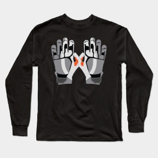 Baseball Batting Gloves Clipart Long Sleeve T-Shirt